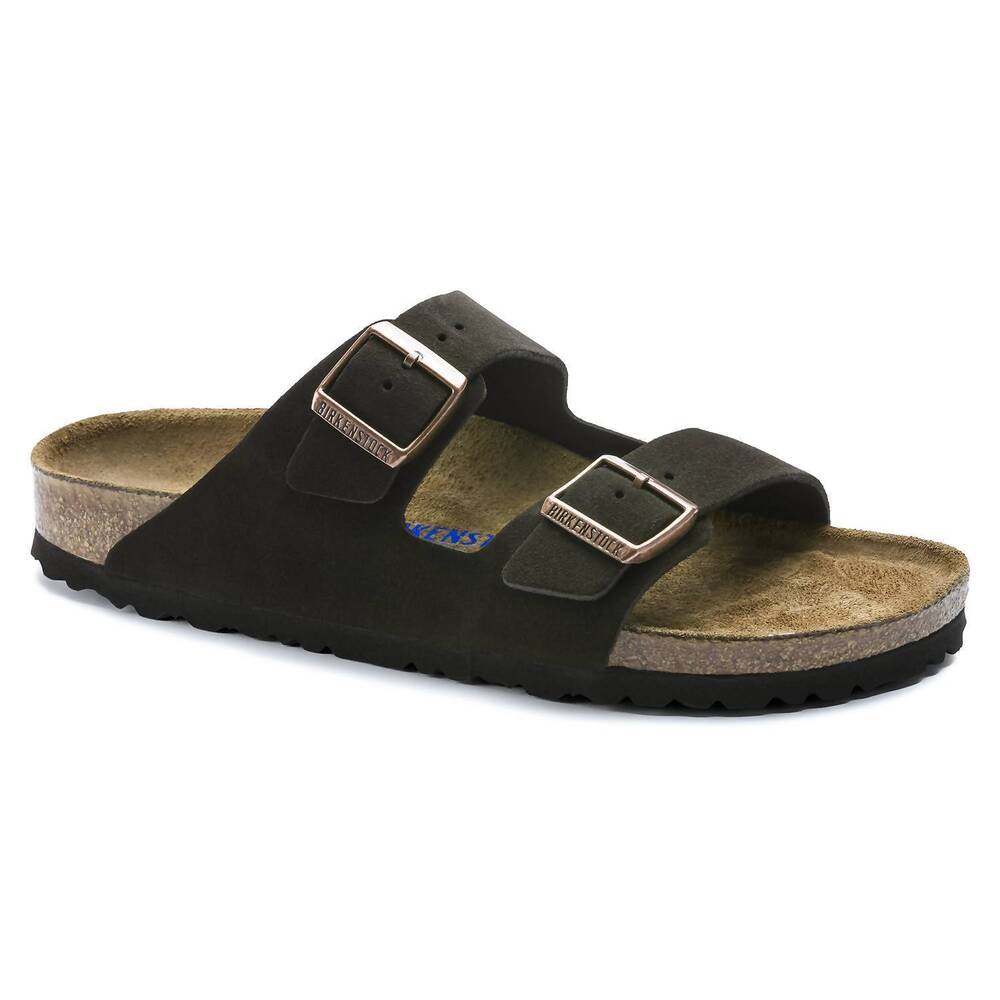 NEW BIRKENSTOCK unisex arizona soft footbed suede sandals in mocha